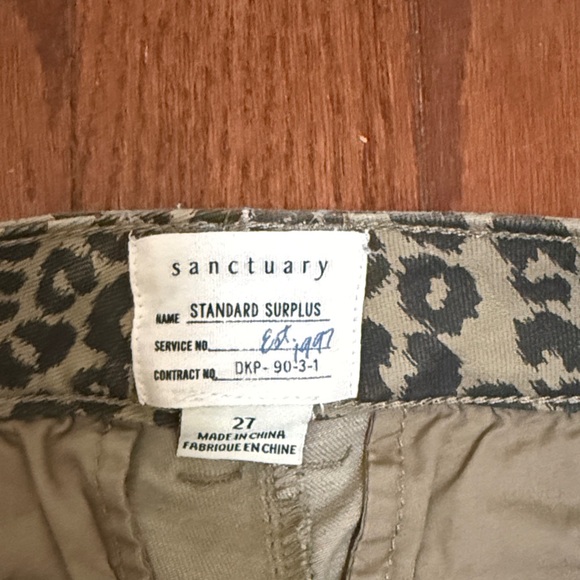 Sanctuary Leopard Print Pants with Red Accent - Picture 2 of 5